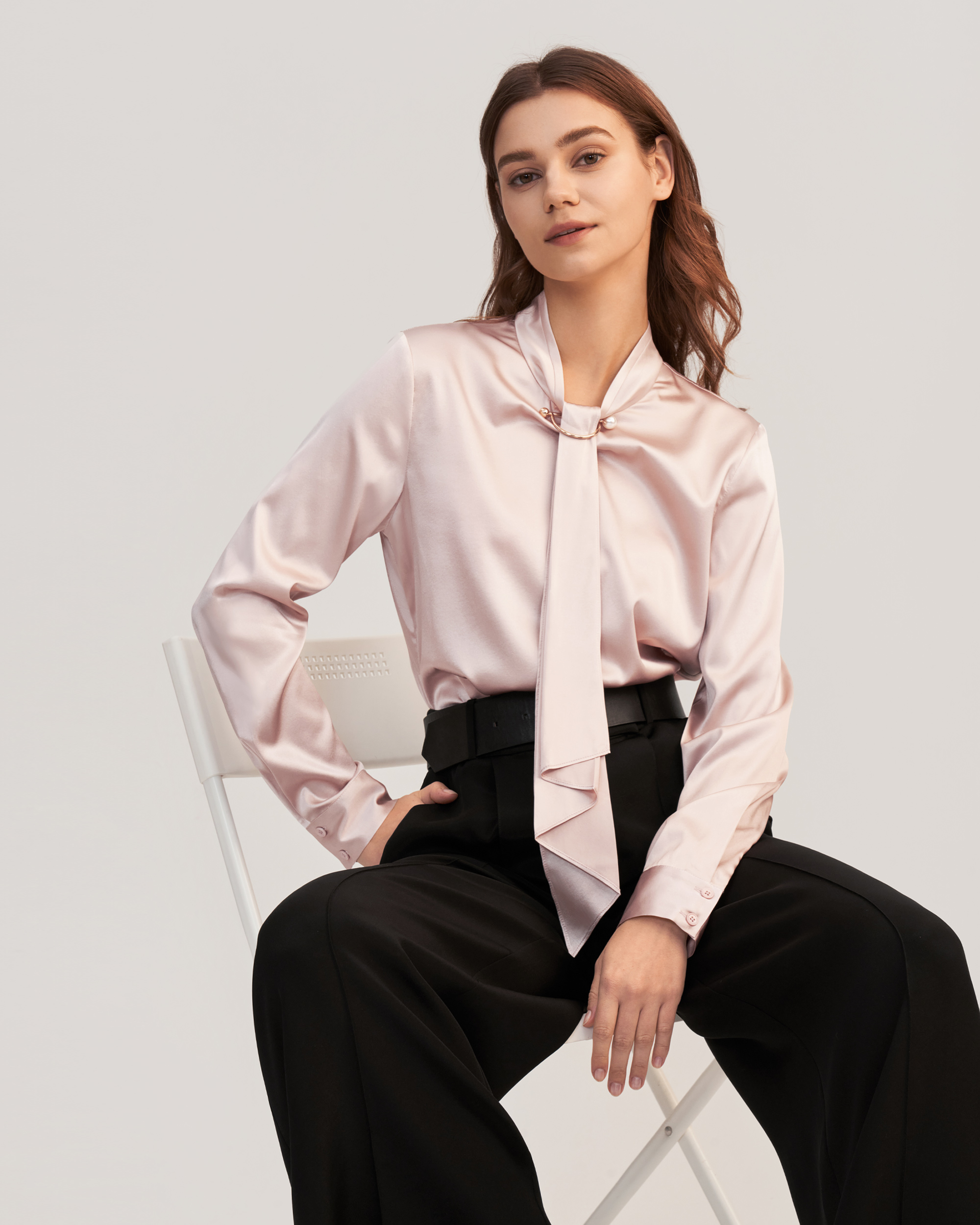 Wickelbluse seide Clearance